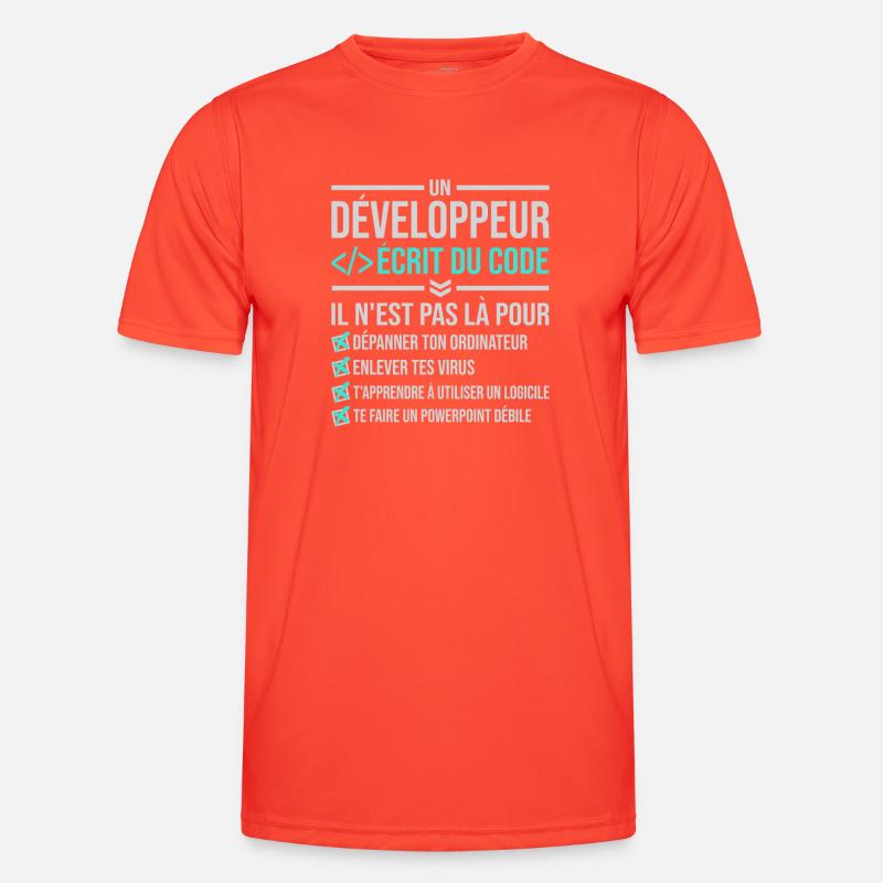 Developer Writing Code - Men's Functional T-Shirt - grenadine