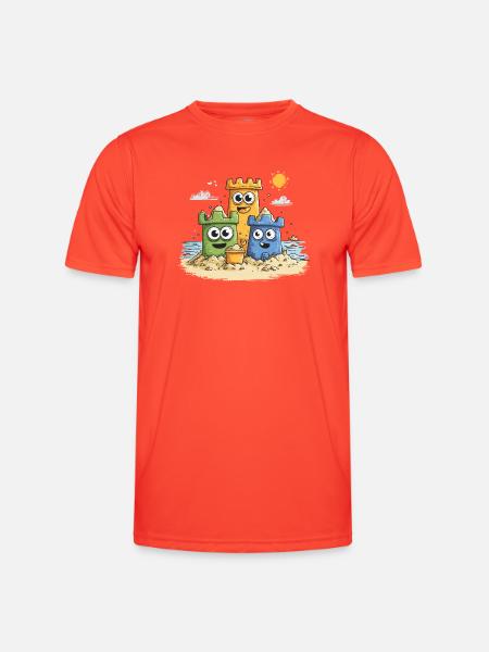 Sandbox heroes on the beach - Men's Functional T-Shirt - grenadine