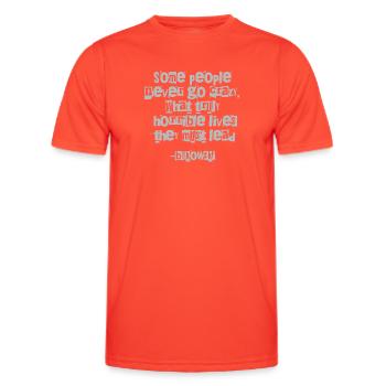 Typographie des citations grunge de Bukowski - T-shirt sport Homme - grenadine - Devant - AI Model Male 178 dark (178cm)