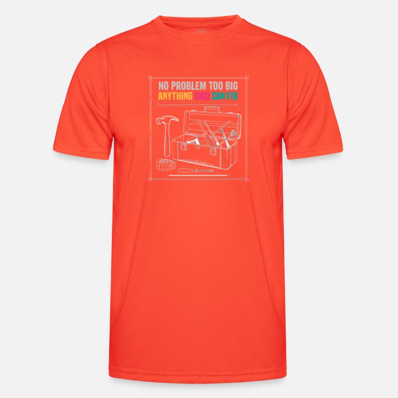 Dad Fix It Toolbox Graphic - Men's Functional T-Shirt - grenadine