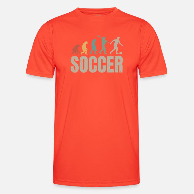 Fußball Evolution | Soccer Evolution Männer Funktions-T-Shirt