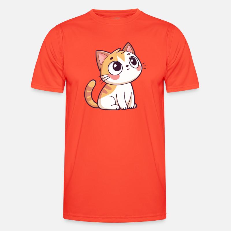 Curious Kitten Men's Functional T-Shirt