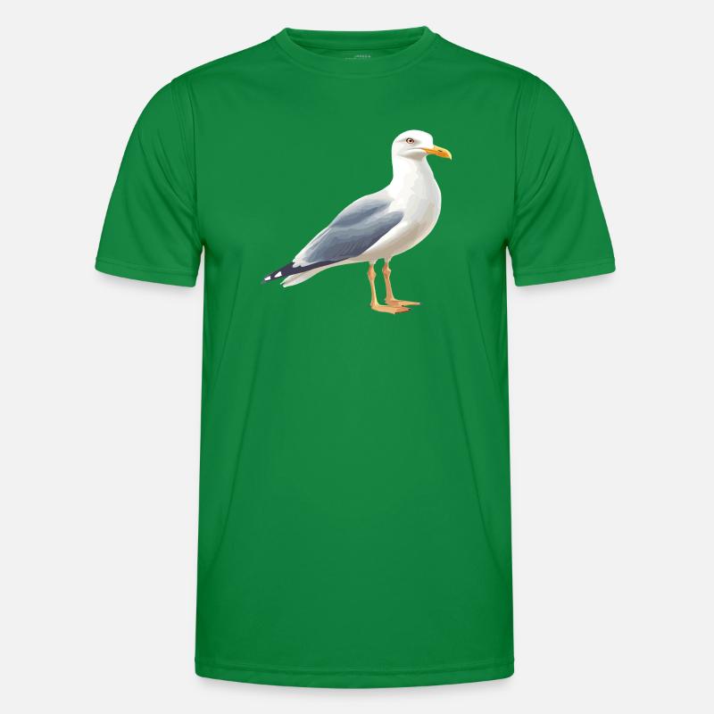 Coastal Clouds Seagull Men's Functional T-Shirt