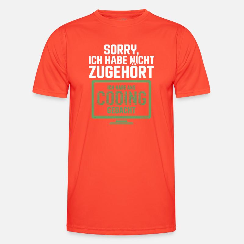 Sorry, I thought coding - Men's Functional T-Shirt - grenadine
