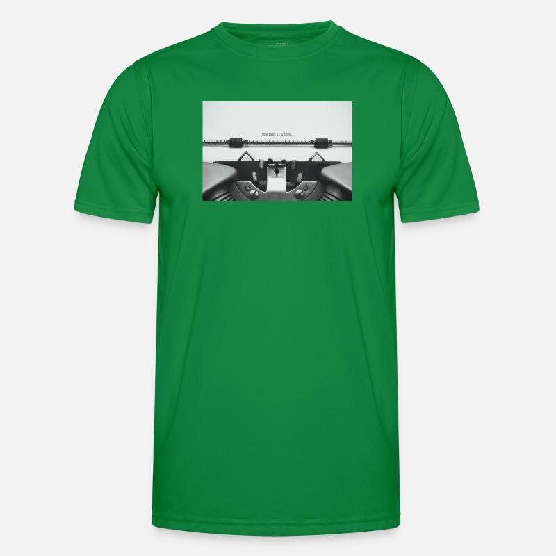 One Page At A Time Typewriter Design Männer Funktions-T-Shirt