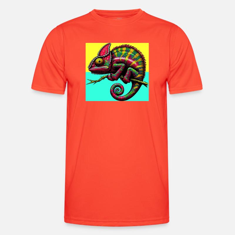 Chamäleon Männer Funktions-T-Shirt