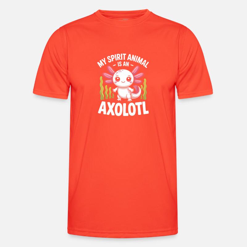 Axolotl Geisttier-Tee - Männer Funktions-T-Shirt - Grenadine