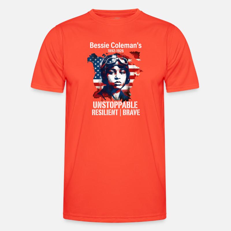 Bessie Coleman Mutig Luftfahrtpionierin - Männer Funktions-T-Shirt - Grenadine