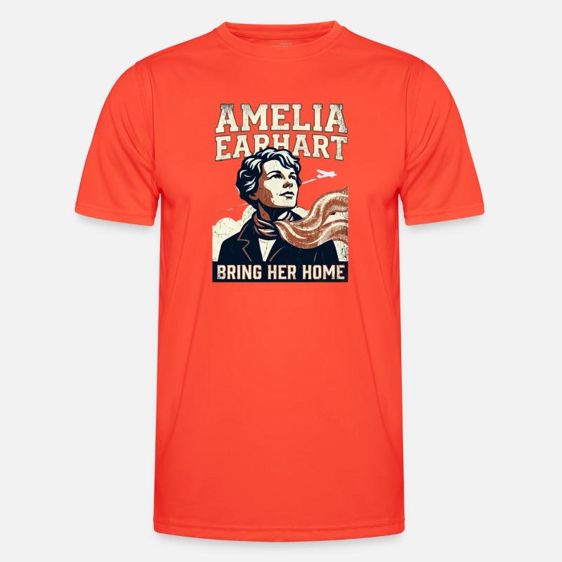 Amelia Earhart – Bring Her Home - Men's Functional T-Shirt - grenadine