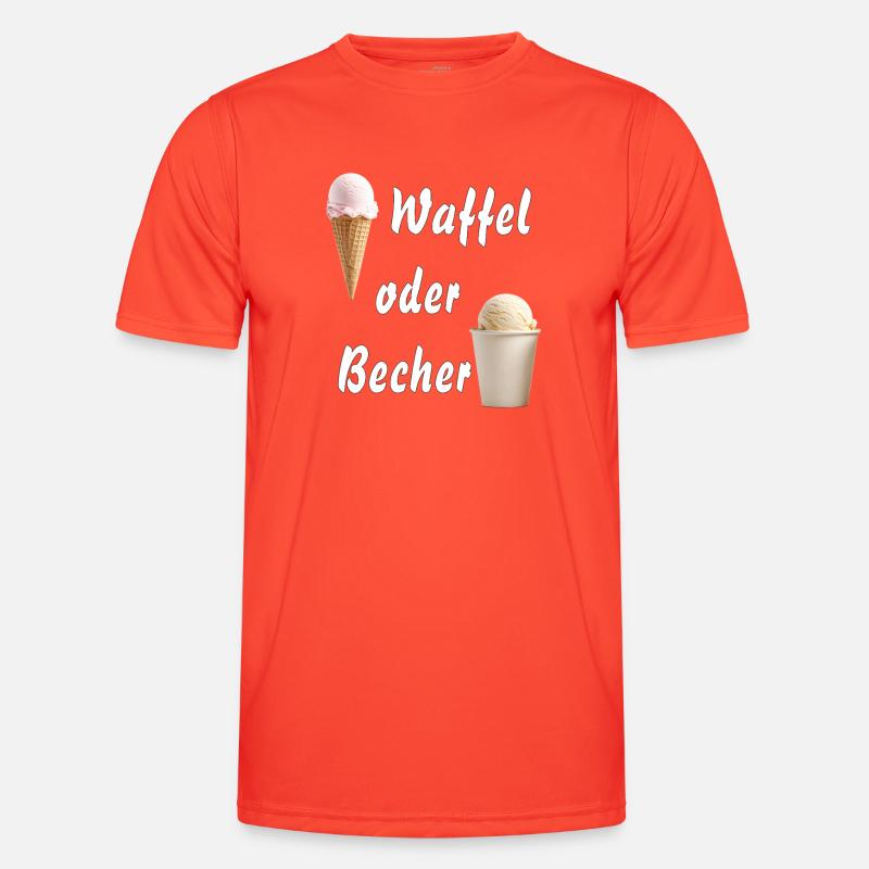 EIS WAFFEL ODER BECHER - Männer Funktions-T-Shirt - Grenadine