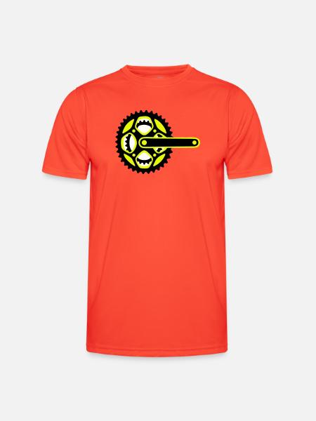 Bicycle Chainring Icon - Men's Functional T-Shirt - grenadine
