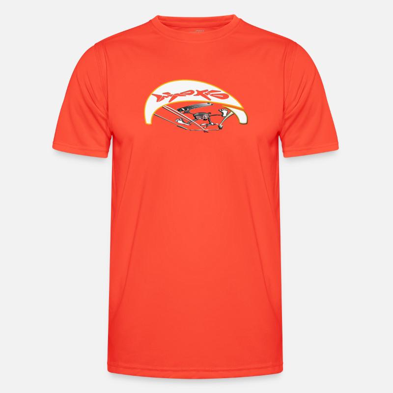 Active kiter with dynamic trajectory - Men's Functional T-Shirt - grenadine