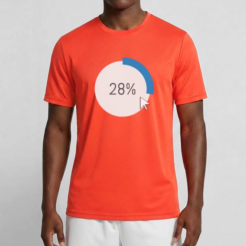 Blue Progress Ring IT Software PC Computer Men's Functional T-Shirt