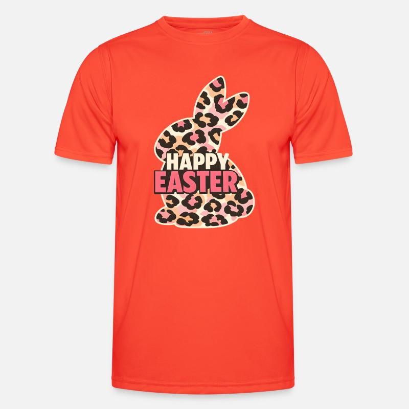 Happy Easter Easter Bunny Leopard - Men's Functional T-Shirt - grenadine