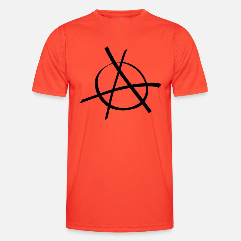 anarchy - Männer Funktions-T-Shirt - Grenadine