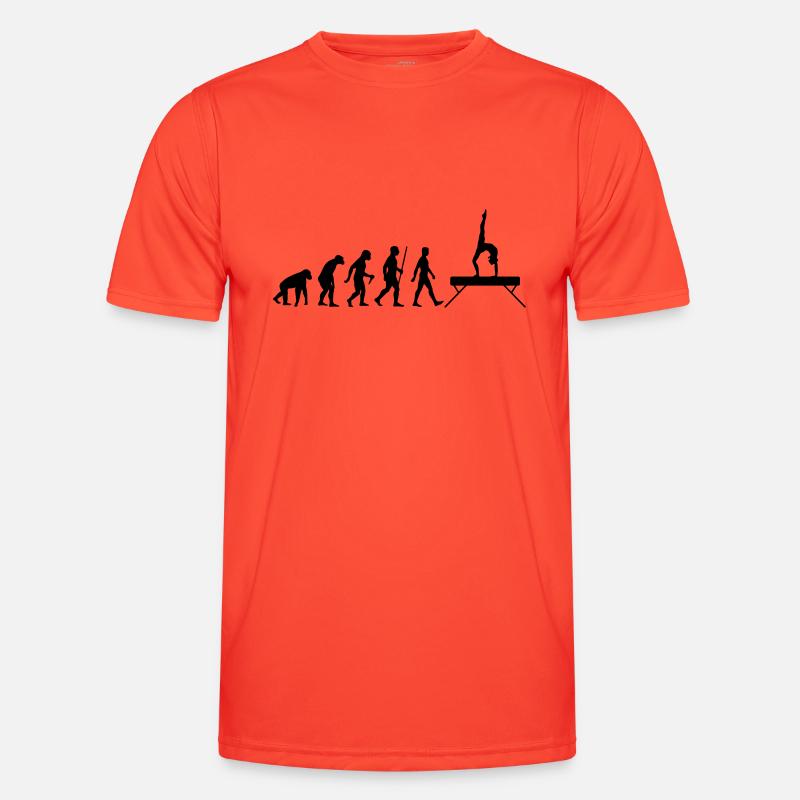 Evolution Schwebebalken - Männer Funktions-T-Shirt - Grenadine