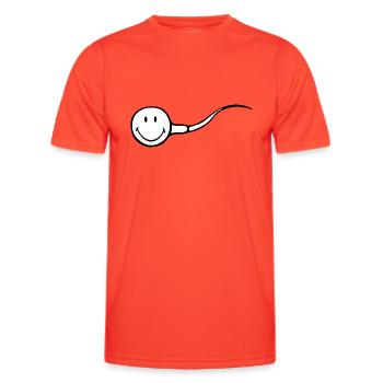 Smiley Sperm - Men's Functional T-Shirt - grenadine - Front - AI Model Male 178 dark (178cm)