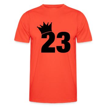 23_krone_f1 - Men's Functional T-Shirt - grenadine - Front - AI Model Male 178 dark (178cm)