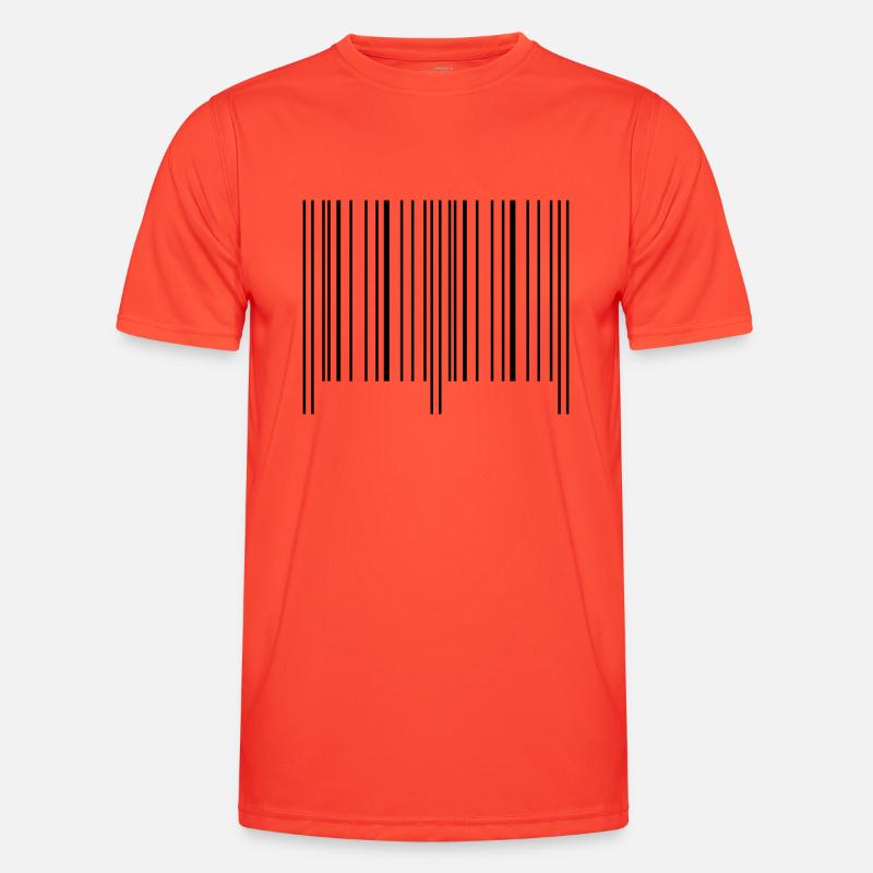 strichcode - Männer Funktions-T-Shirt - Grenadine
