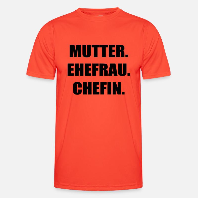 Mutter Ehefrau Chefin - Männer Funktions-T-Shirt - Grenadine