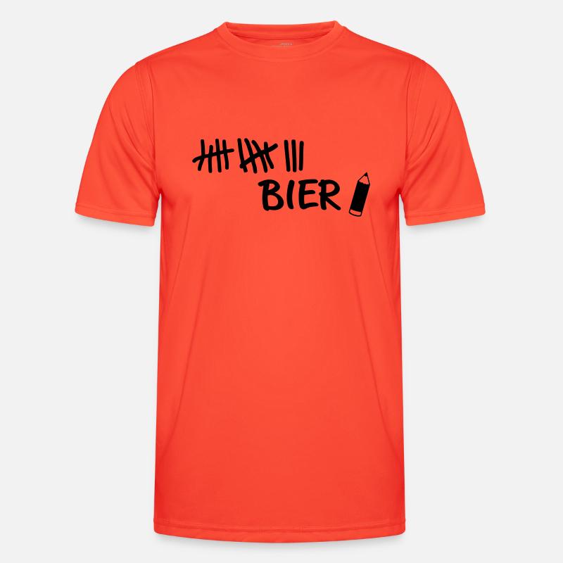Striche - Bier Stift Männer Funktions-T-Shirt