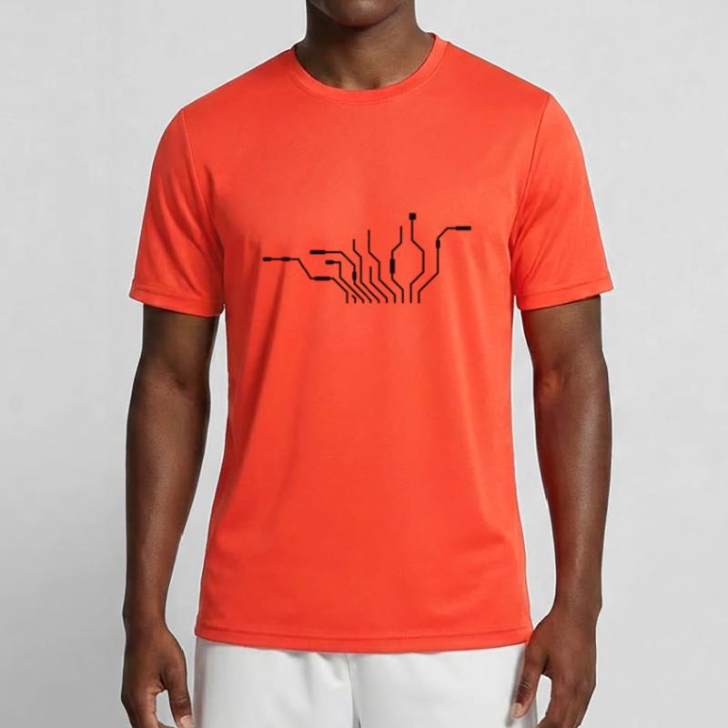 pc wires processor cpu wire cabling compu Men's Functional T-Shirt
