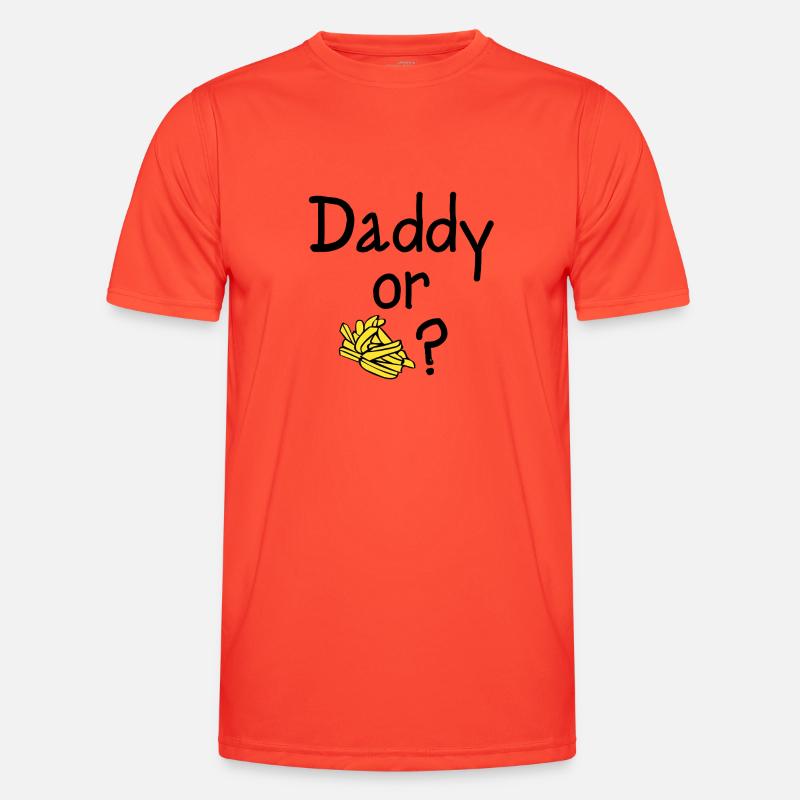Daddy oder Chips? - Männer Funktions-T-Shirt - Grenadine