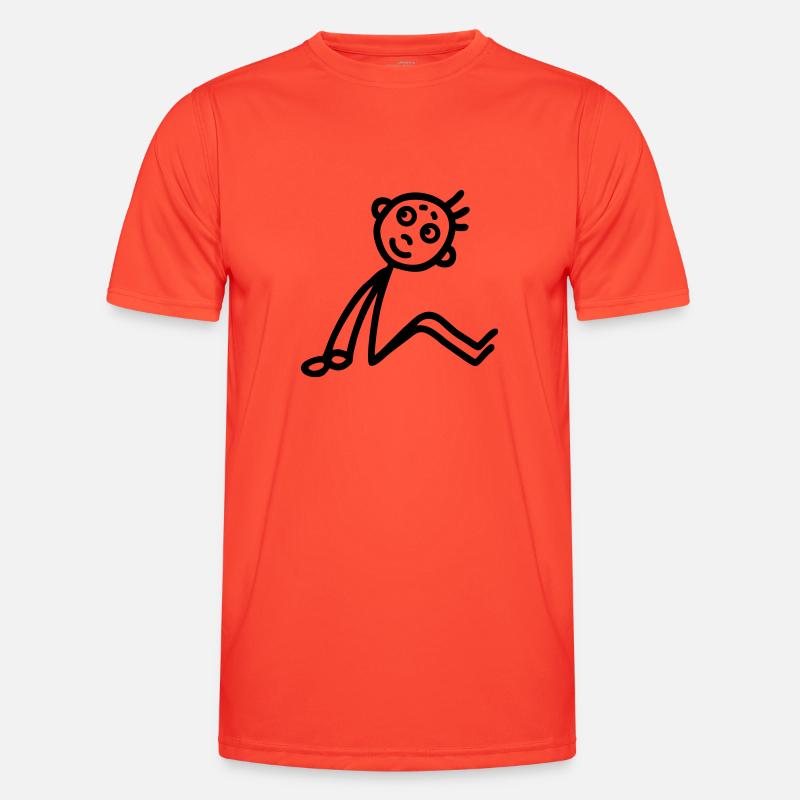 Männchen sitzend Männer Funktions-T-Shirt