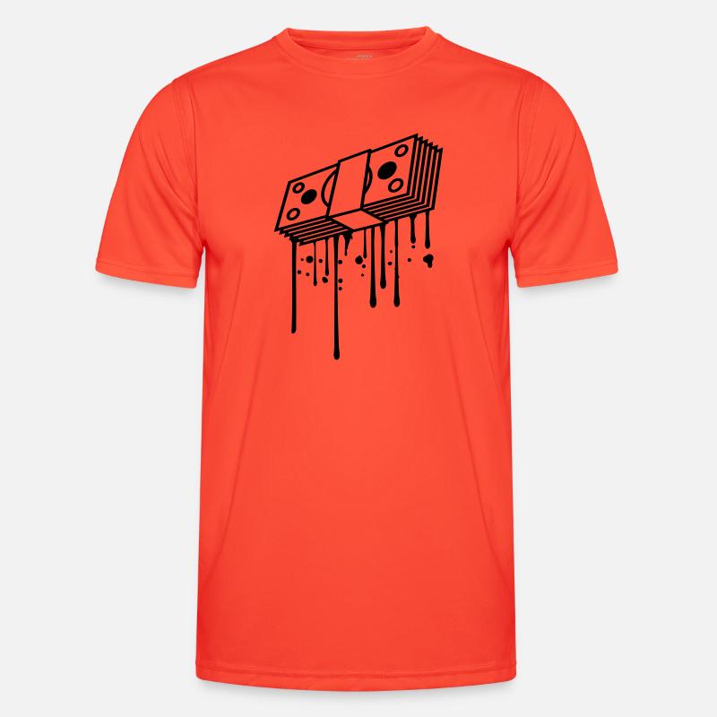 graffiti drops banknotes buendel dollar gettin Men's Functional T-Shirt