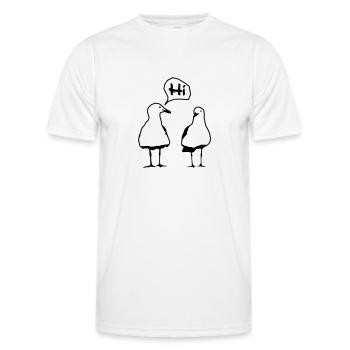 Just Hi - Männer Funktions-T-Shirt - Grenadine - Vorne - AI Model Male 178 dark (178cm)