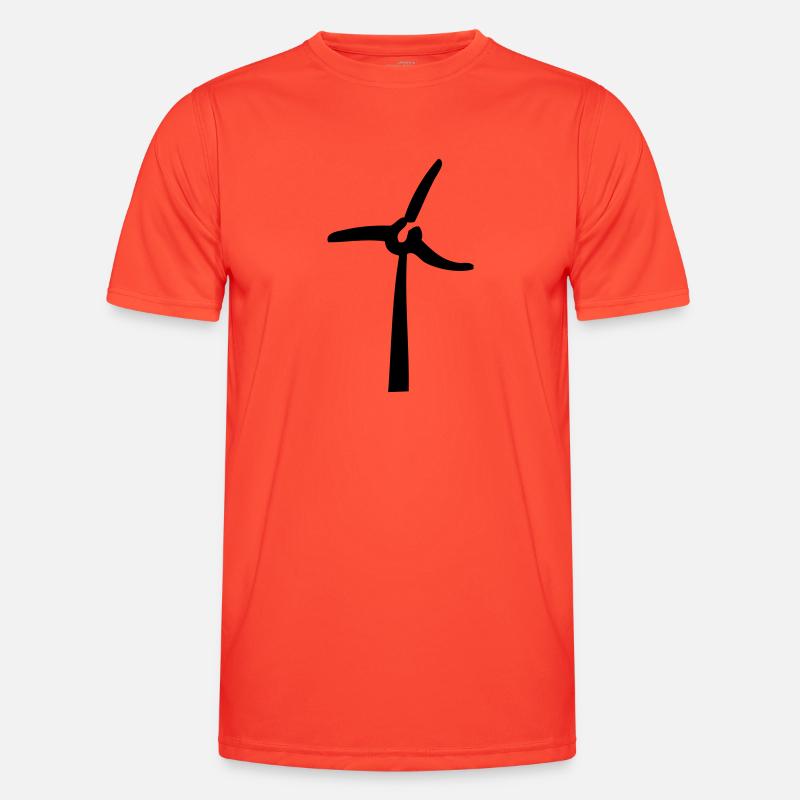 Windmill, éolienne, Windrad Männer Funktions-T-Shirt