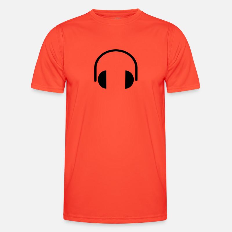 Kopfhörer Männer Funktions-T-Shirt