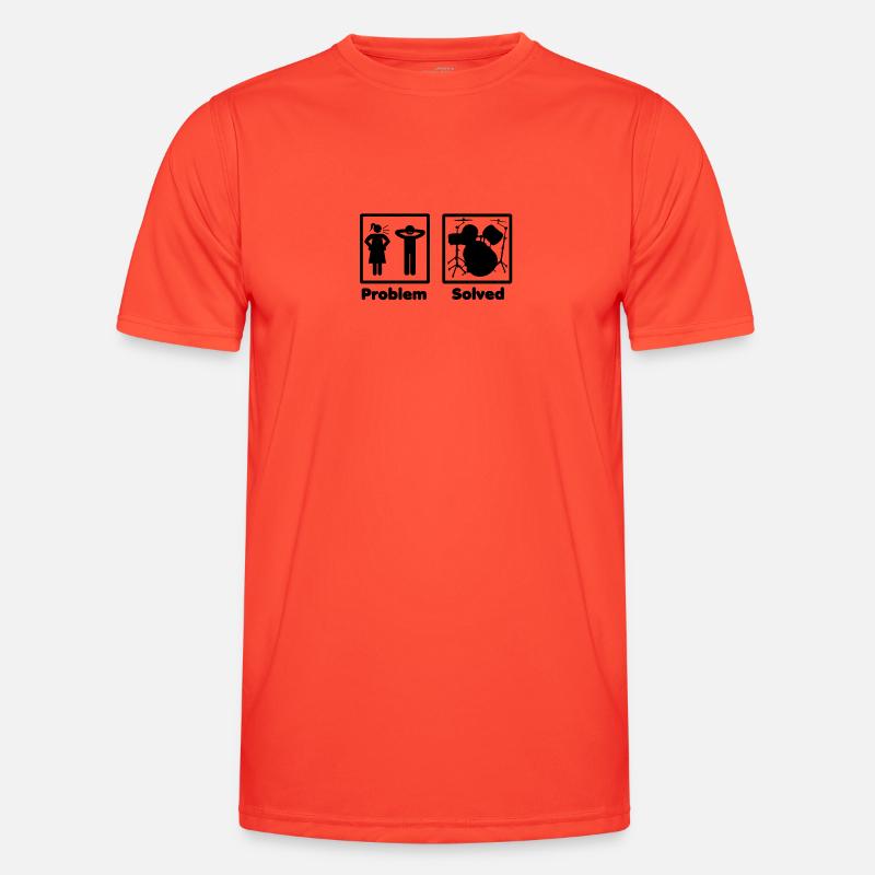 problem solved DRUMMER DRUMS drums - Men's Functional T-Shirt - grenadine