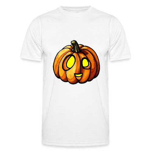 Pumpkin Halloween watercolor scribblesirii - Funktionsshirt til herrer