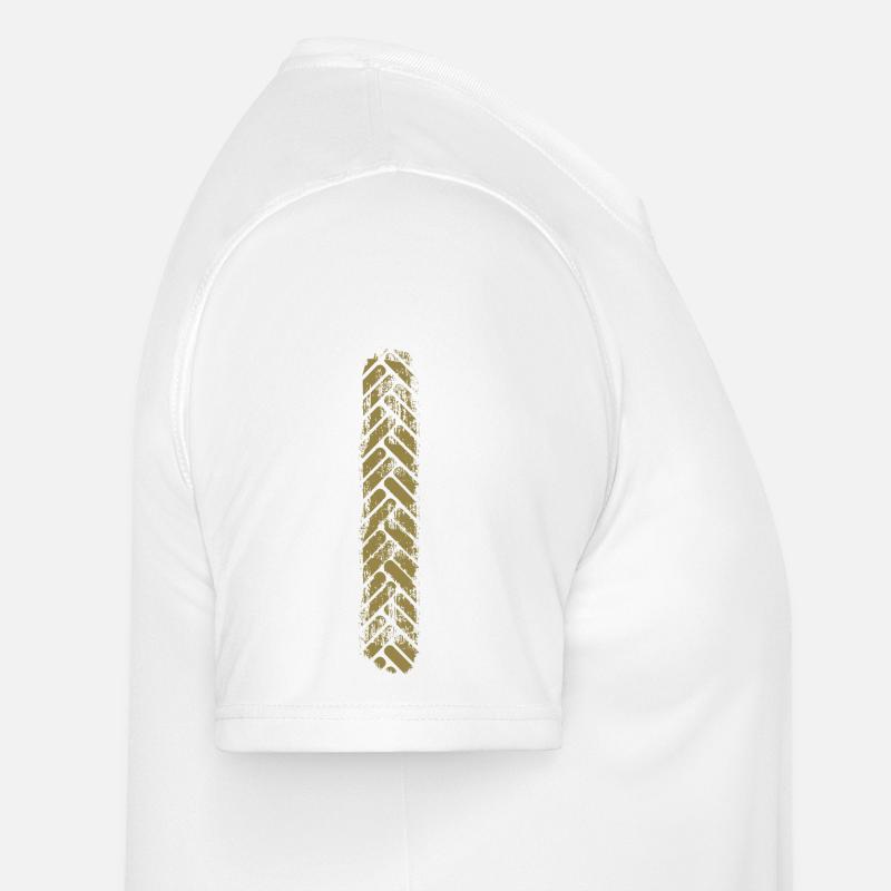 Gold chevron vertical chevron pattern - Men's Functional T-Shirt - white