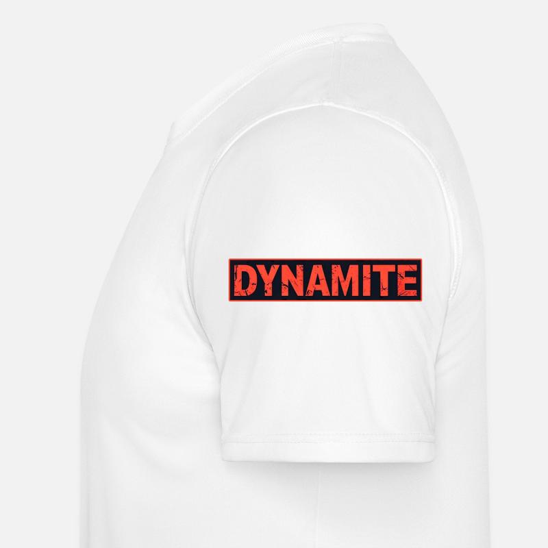 Dynamite affiche grunge rouge T-shirt sport Homme