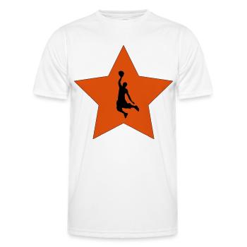 Star du basket - T-shirt sport Homme - blanc - Devant - AI Model Male 178 dark (178cm)