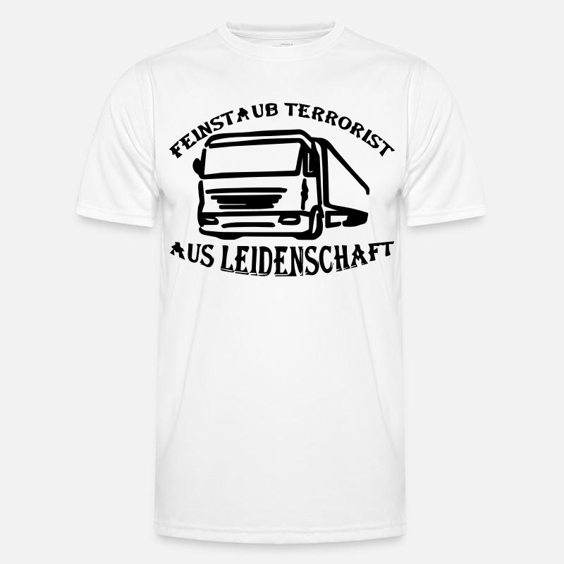 Feinstaub Terrorist aus Leidenschaft - Männer Funktions-T-Shirt - Weiß