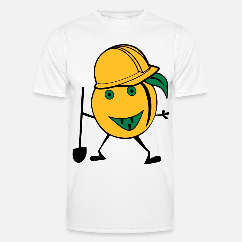 orange construction worker - Men's Functional T-Shirt - white