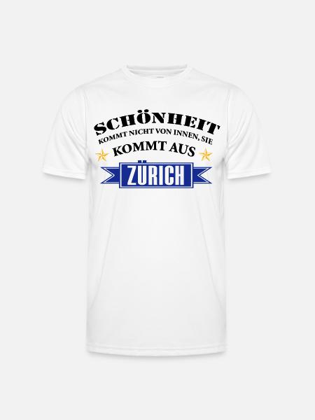 Beauté de Zurich - T-shirt sport Homme - blanc