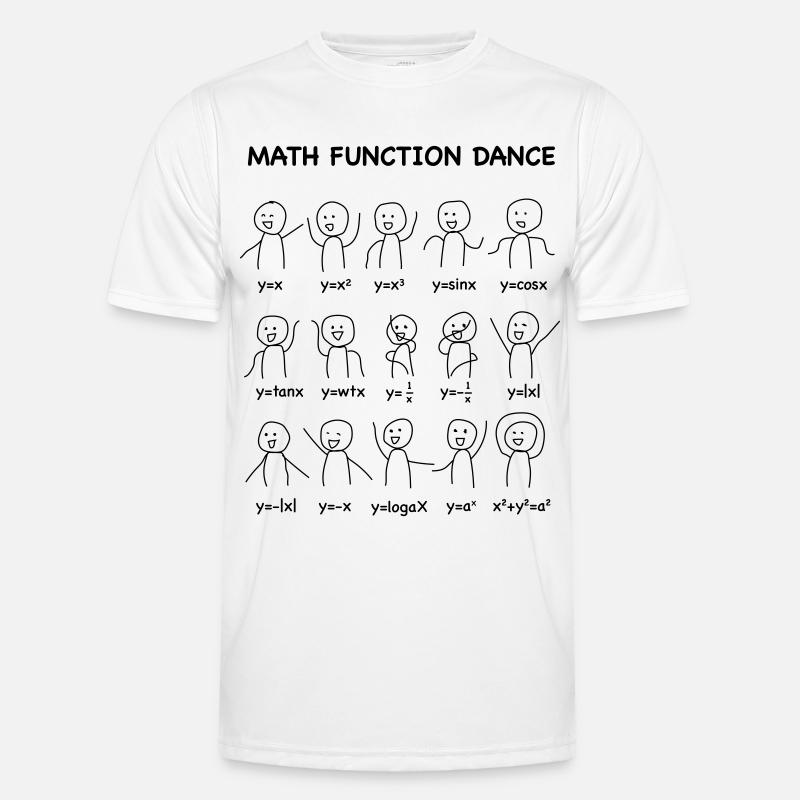 The 'Math Function Dance' (Nerd-Shirt) - Männer Funktions-T-Shirt - Weiß