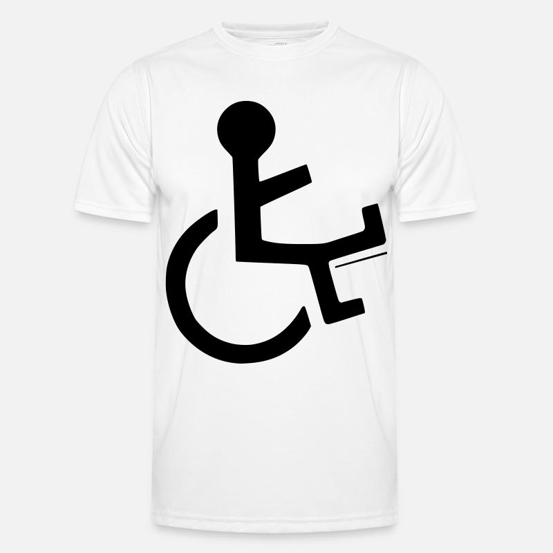 Rollstuhlfahrer mit gebrochenem Bein # Männer Funktions-T-Shirt