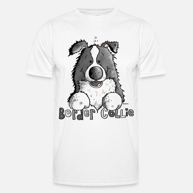 Petit Boder Collie - Chien de Berger - T-shirt sport Homme - blanc