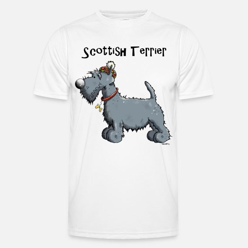 Silvius der Scottish Terrier Männer Funktions-T-Shirt