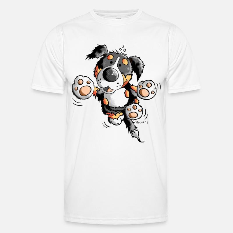 Brain der Berner Sennenhund - Männer Funktions-T-Shirt - Weiß