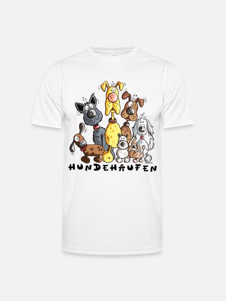 Hundehaufen - Männer Funktions-T-Shirt - Weiß
