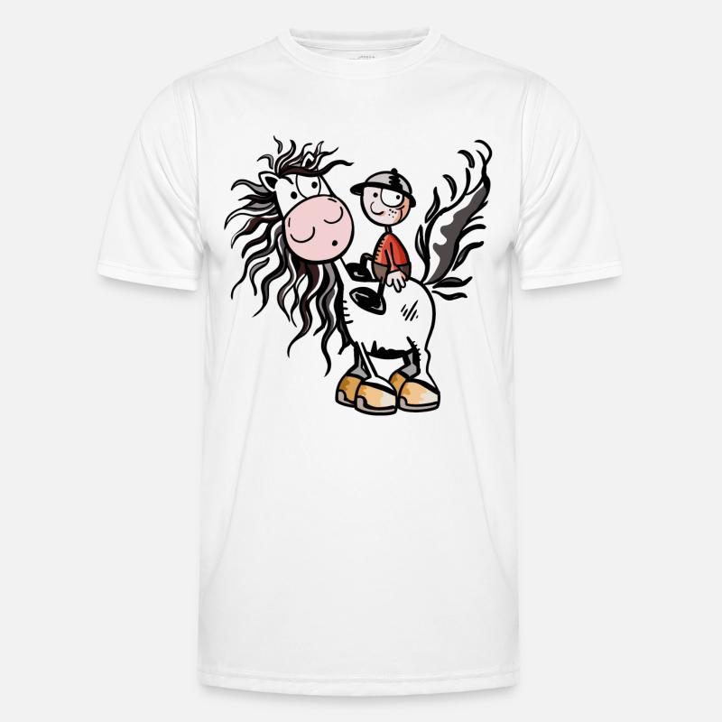 Junge aufm Pferdchen Männer Funktions-T-Shirt