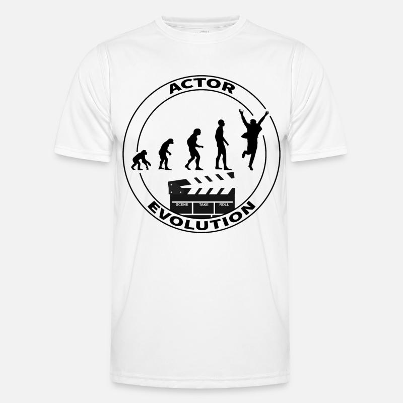 Cadeau d'interprète acteur d'évolution - T-shirt sport Homme - blanc