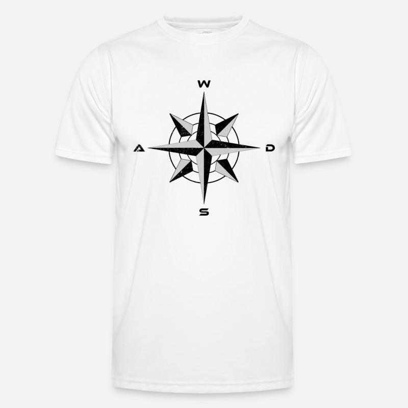WASD Error Distressed - Männer Funktions-T-Shirt - Weiß