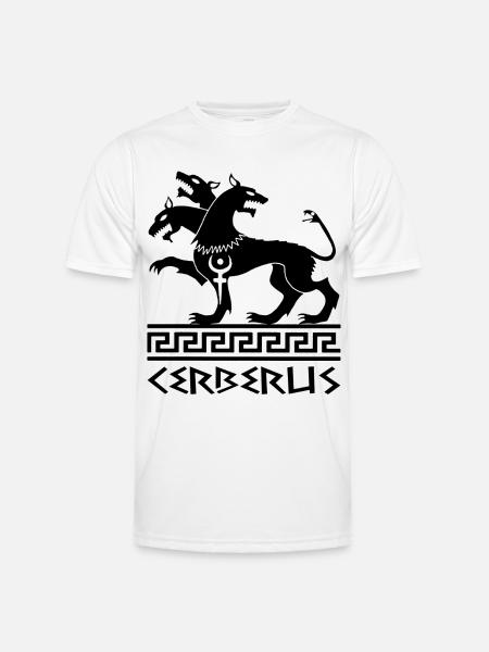 Black cerberus dog - Men's Functional T-Shirt - white